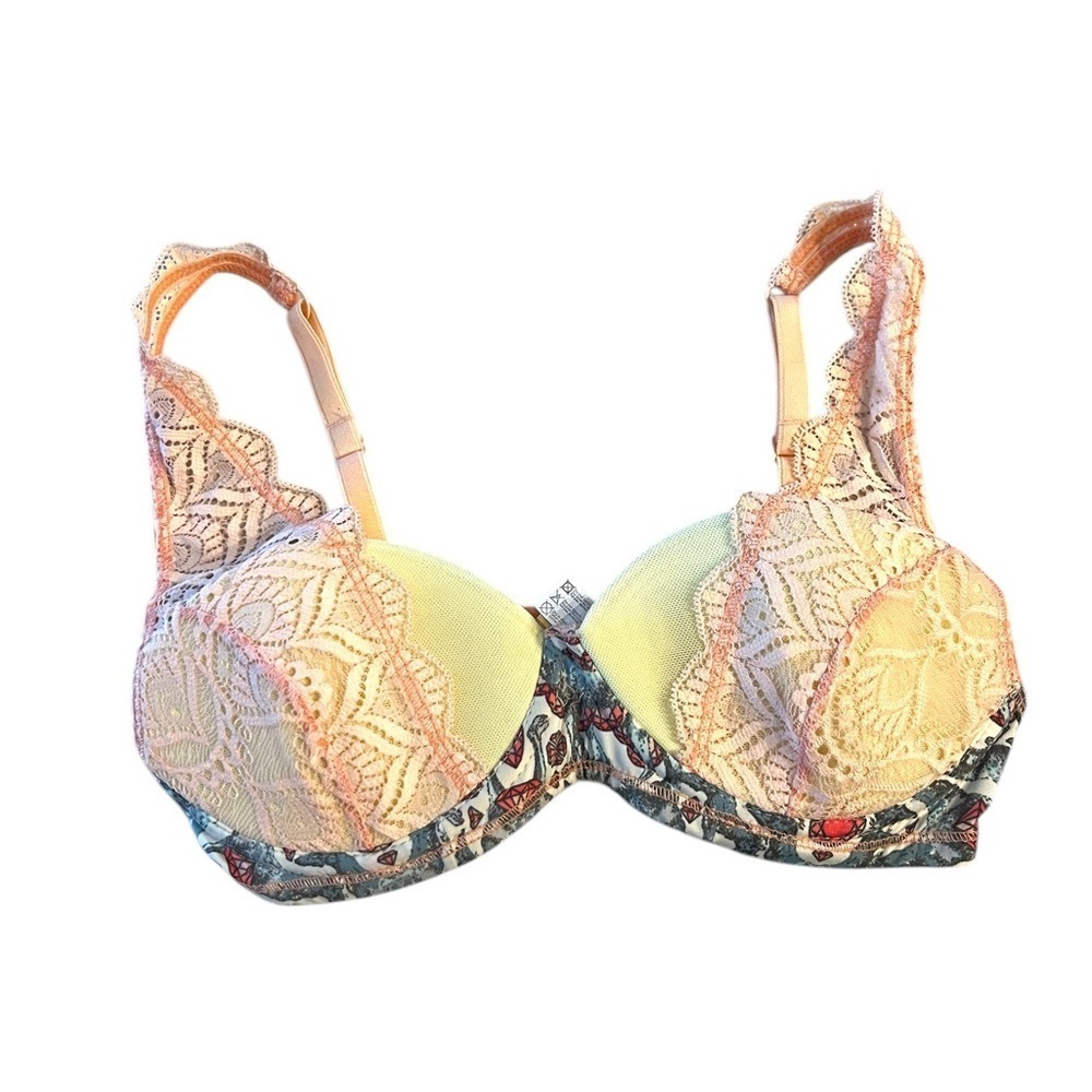 MAAJI GREAT GRAND GREYHOUND BALCONETTE BRA ORANGE MULTI SZ S